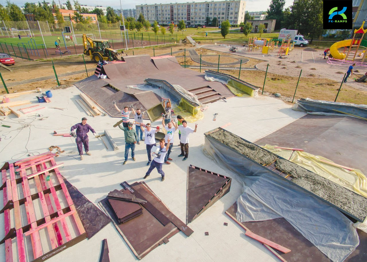 Деревянный скейт-парк в Аннино, ЛО