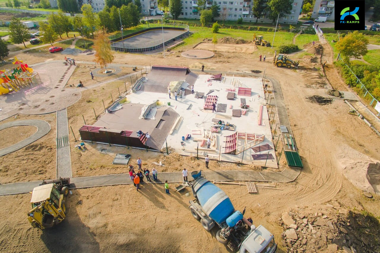 Строительство деревянного скейт-парк в Аннино, ЛО