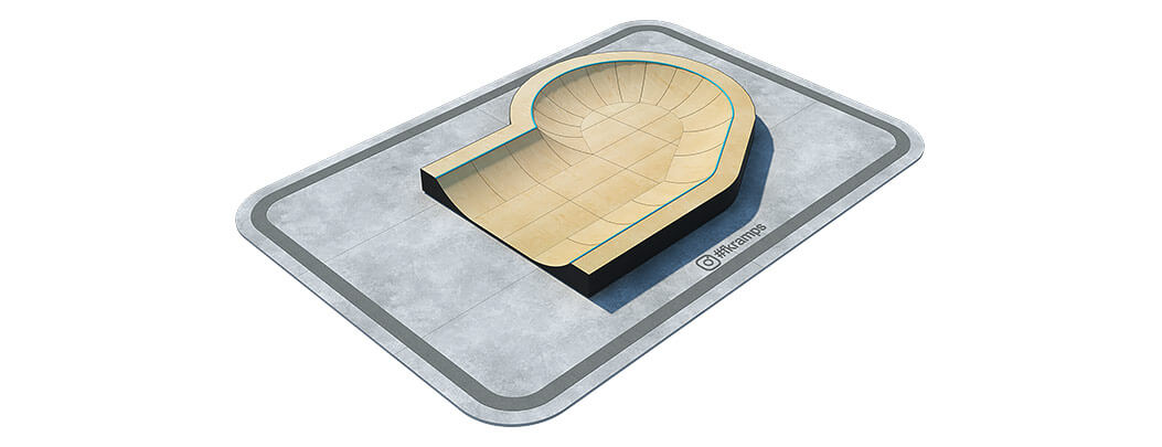 Пул-рампа для скейта на деревянном каркасе - FK-ramps