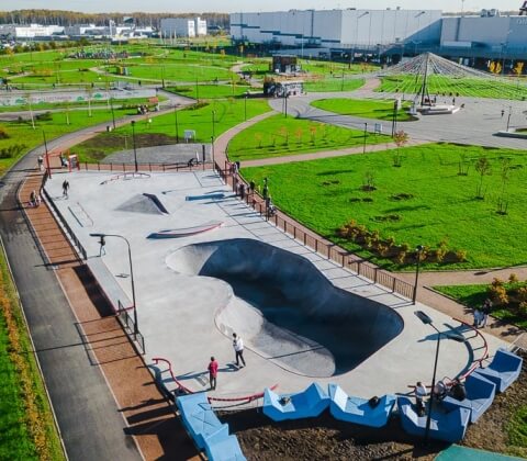 Проект: бетонный скейт парк МЕГА Дыбенко