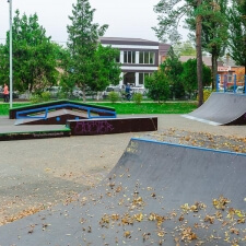 Деревянный скейт парк в Лабинске