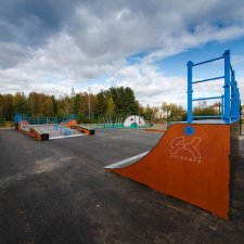 Деревянный скейт парк в Левашово