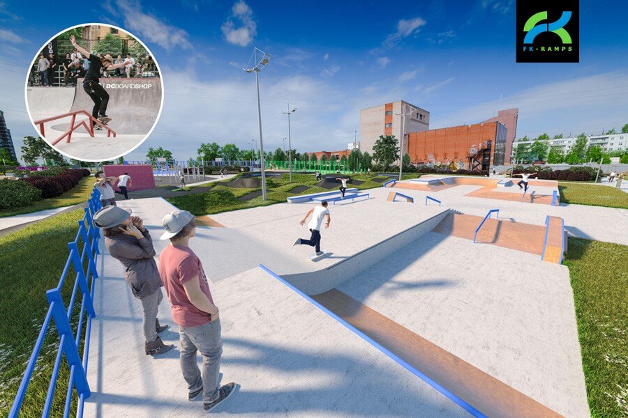 Спортивный парк Тосно бетонный скейт парк
