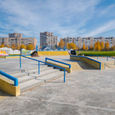 Бетонный скейт парк в Металлострое