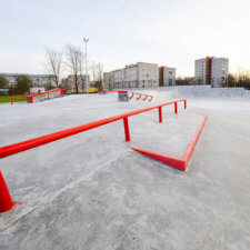 Бетонный скейтпарк в Красном Селе (ул.Спирина 10А)