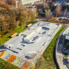 Бетонный скейт парк на Островитянова (Москва)