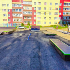 Деревянный скейт парк в ПГТ Зеленоборский