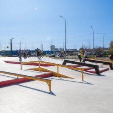 Бетонный скейт парк на ул.Сизова (СПб)