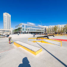 Бетонный скейт парк на ул.Сизова (СПб)