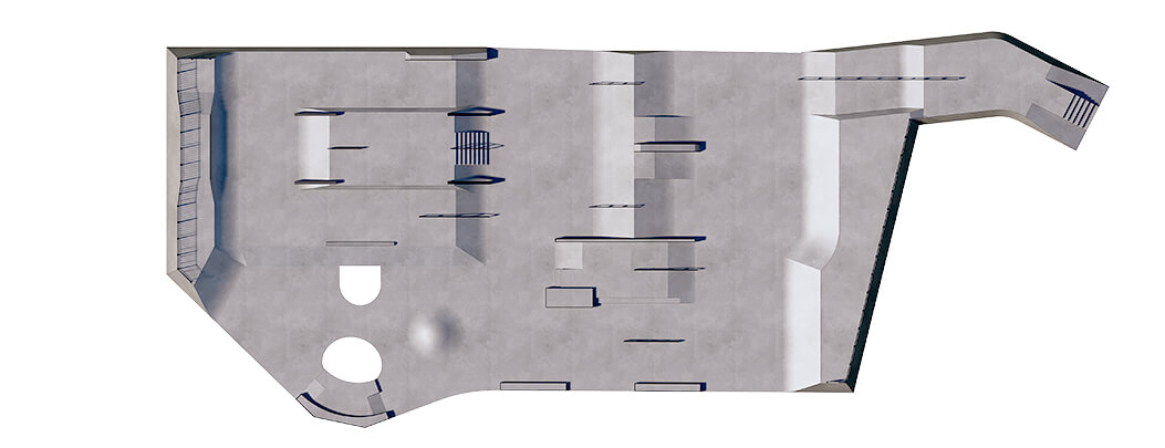 План типовой бетонной скейт-плазы БС-01