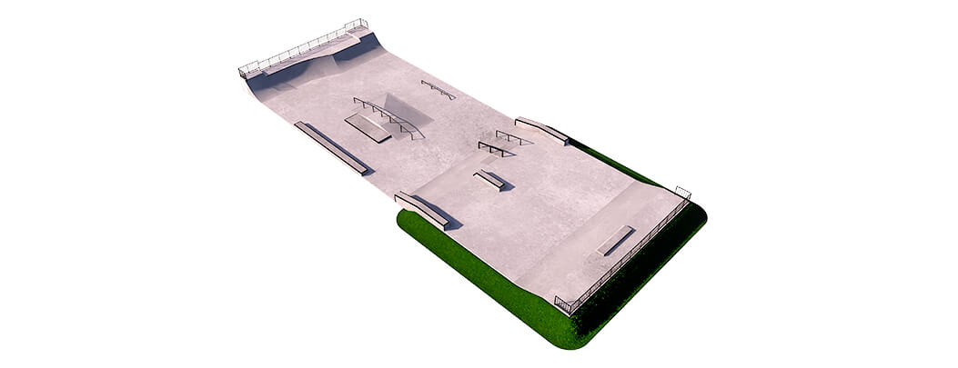 Типовая бетонная скейт-плаза БС-04