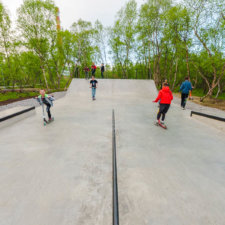 Бетонный скейтпарк в Североморске