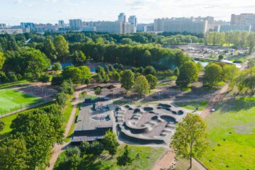Скейт-парк и&nbsp;памп-трек в&nbsp;парке Авиаторов (СПб) превью 1
