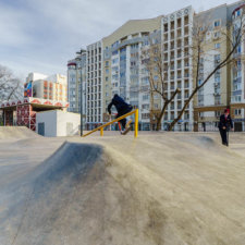 Бетонный скейт-парк в Уфе (Сад им.Аксакова)