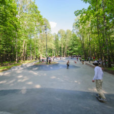 Скейт парк и памп трек в Кусково (Москва)