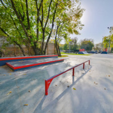 Скейтпарк и памптрек на ул.Башиловской Москва