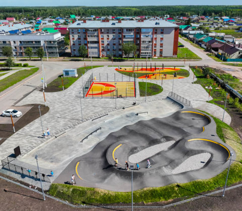 Скейтпарк и памптрек в Актюбинском (Татарстан)