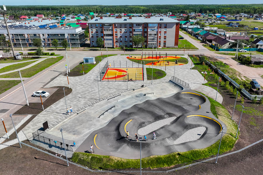 Скейтпарк и памптрек в Актюбинском (Татарстан)