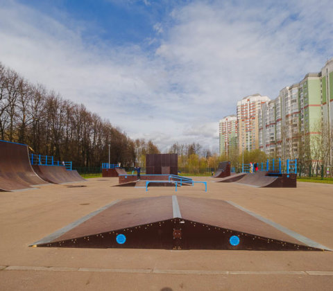 Каркасный скейт парк в городе Московский (НАО)