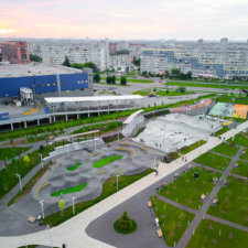 Скейтпарк и памптрек в Череповце