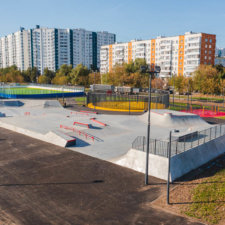 Скейт парк и памп трек на Красноярской улице