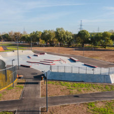 Скейт парк и памп трек на Красноярской улице