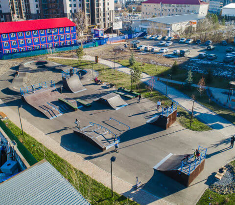 Скейтпарк и памптрек ЖК «Барбарис» в Красноярске