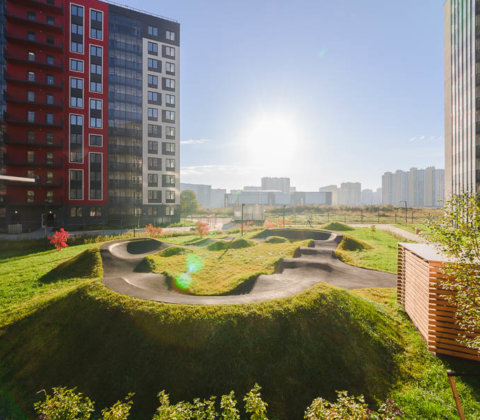 Памп-трек FK-ramps в Мурино, ЖК «Полис Лаврики»