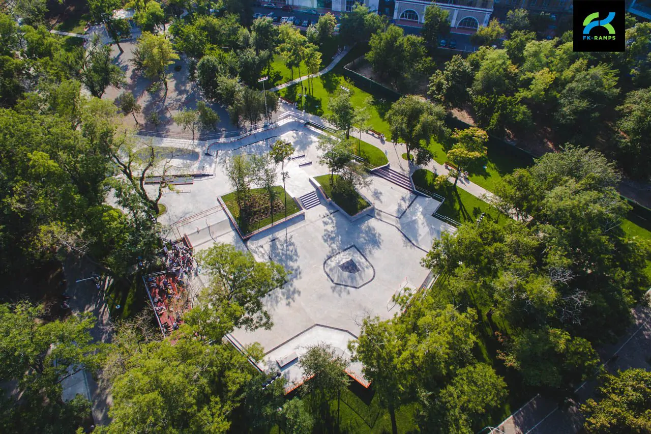 Скейт парк в Одессе : грани, перилы, рейл, радиус, пул, боул - FK-ramps