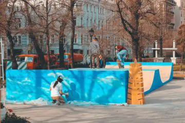 Деревянная рампа на&nbsp;Тверском бульваре превью 1