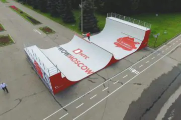 Деревянная рампа МТС, Парк Победы превью 1