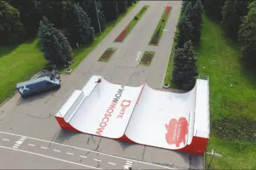 Деревянная рампа МТС, Парк Победы превью 1