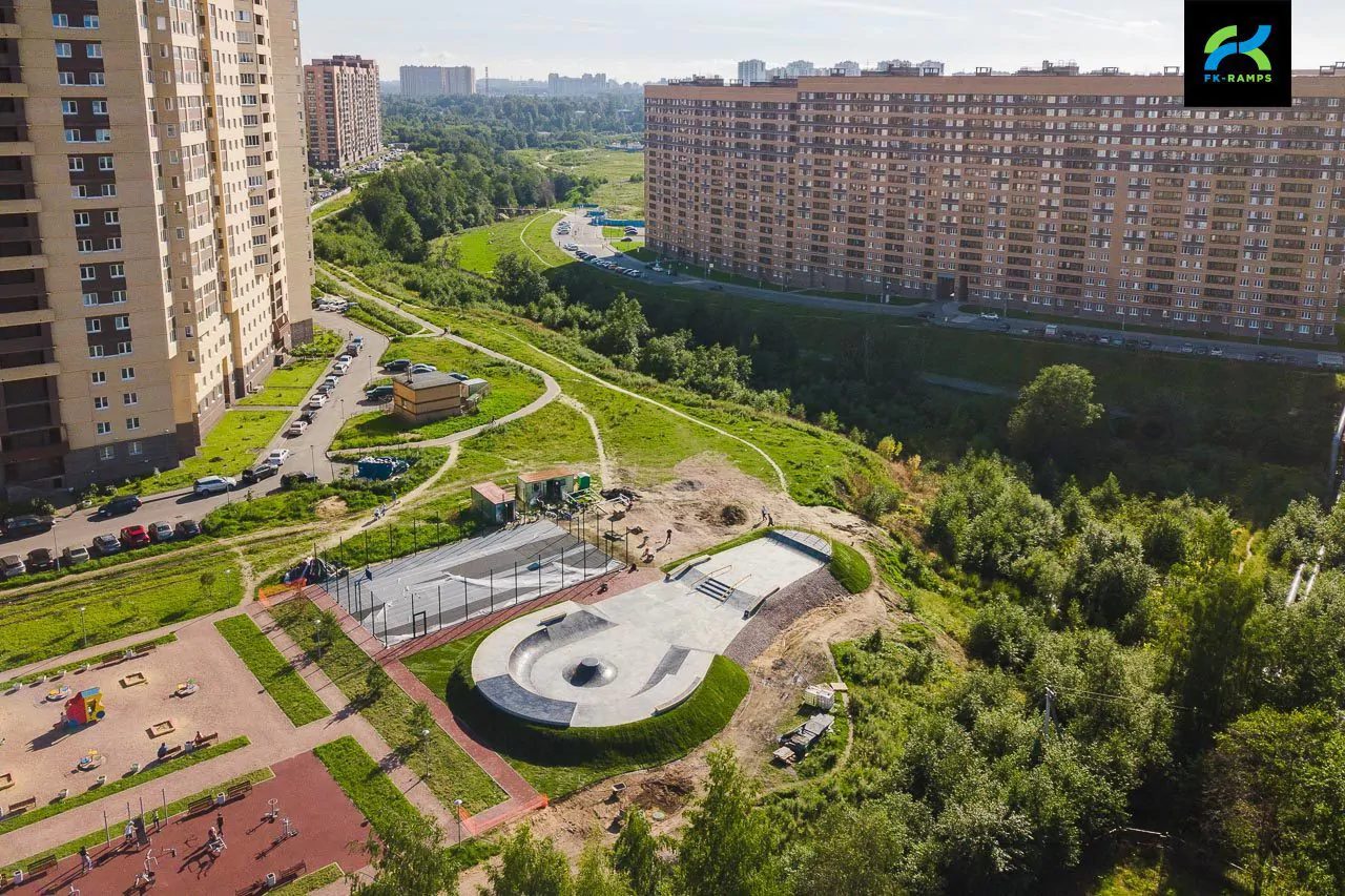 Бетонный скейт-парк Новое Девяткино
