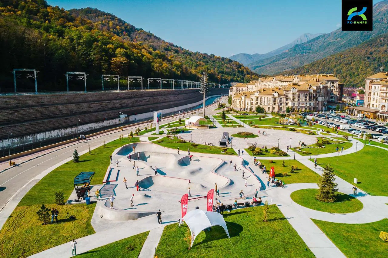 Бетонный скейт-парк в&nbsp;Красной Поляне фото 18