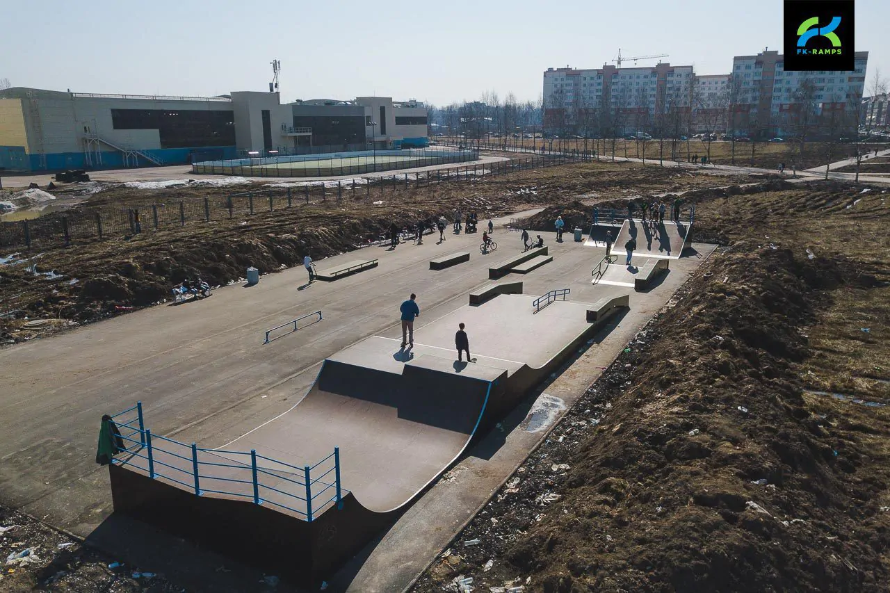 Деревянный скейт-парк в Великом Новгороде