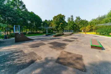 Деревянный скейт-парк в&nbsp;парке&nbsp;им. Федорова, Москва превью 1