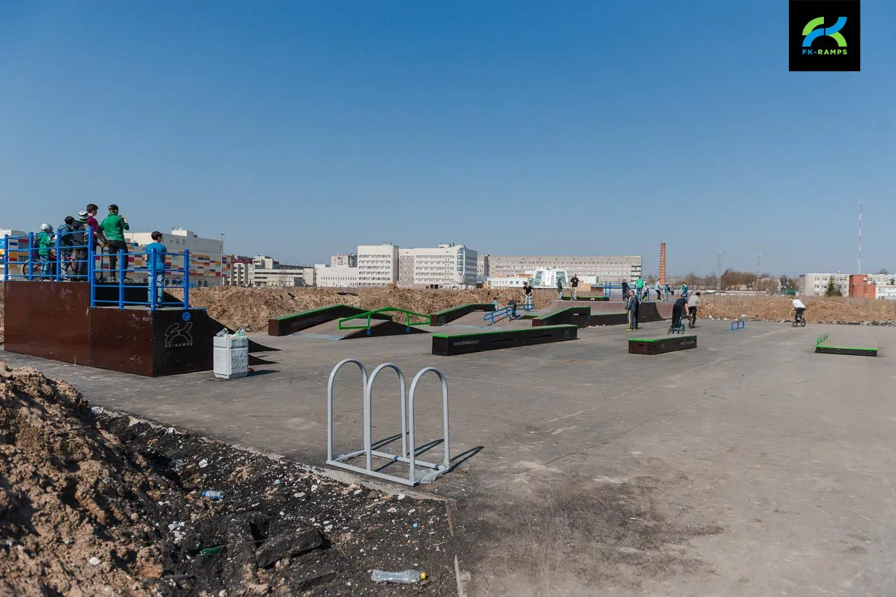 Деревянный скейт-парк в Великом Новгороде