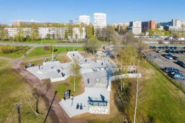 Бетонный скейт-парк на ул. Добровольцев (СПб) превью 1