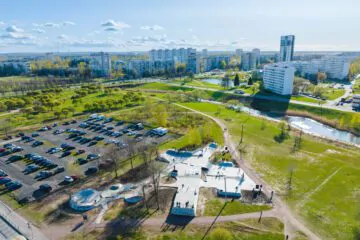 Бетонный скейт-парк на ул. Добровольцев (СПб) превью 1