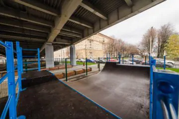 Деревянный скейт-парк на пр. Стачек (СПб) превью 1