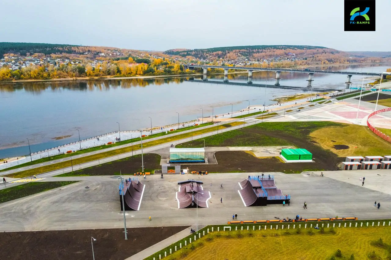 Деревянный скейт-парк в&nbsp;Кемерово (Кузбасс арена) фото 10