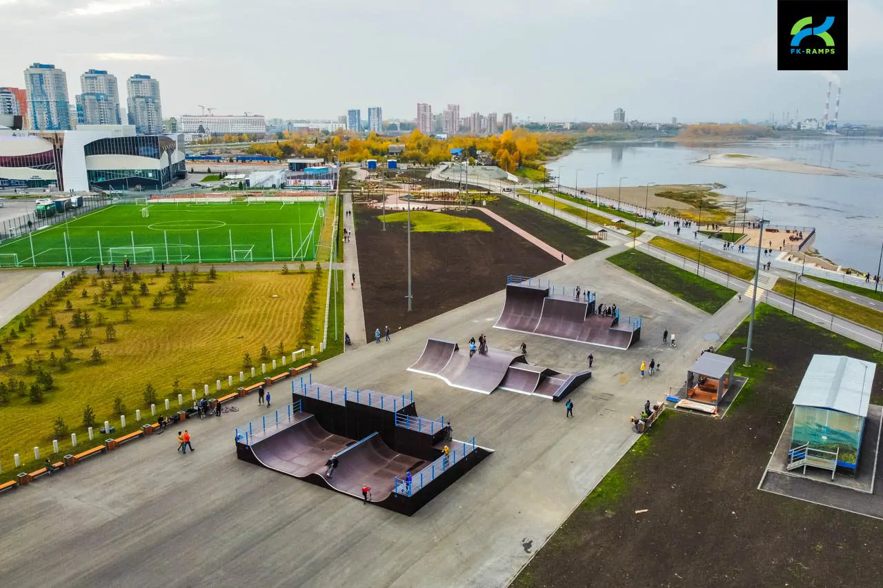 Деревянный скейт-парк в&nbsp;Кемерово (Кузбасс арена) фото 11