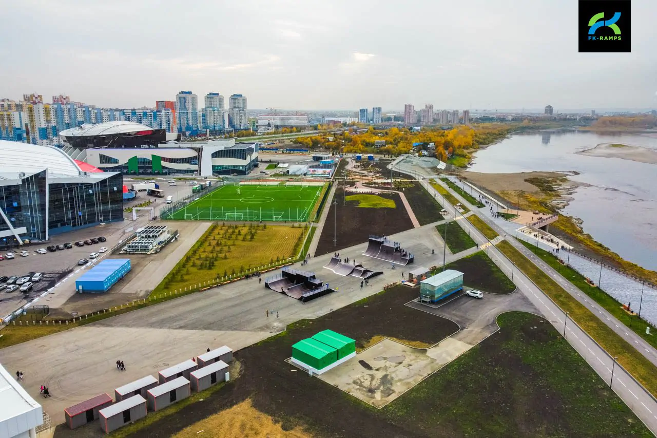 Деревянный скейт-парк в&nbsp;Кемерово (Кузбасс арена) фото 3