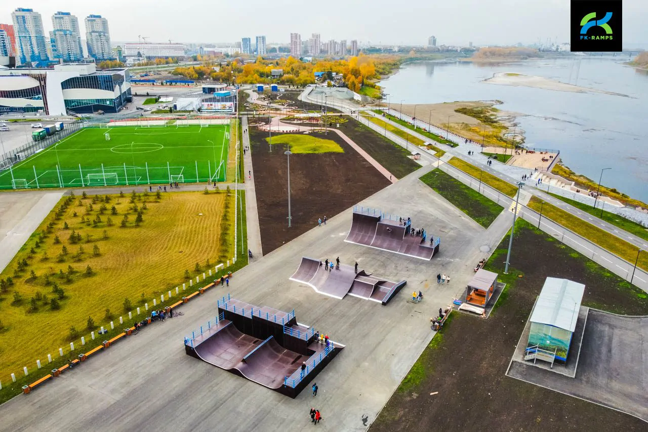 Деревянный скейт-парк в&nbsp;Кемерово (Кузбасс арена) фото 9