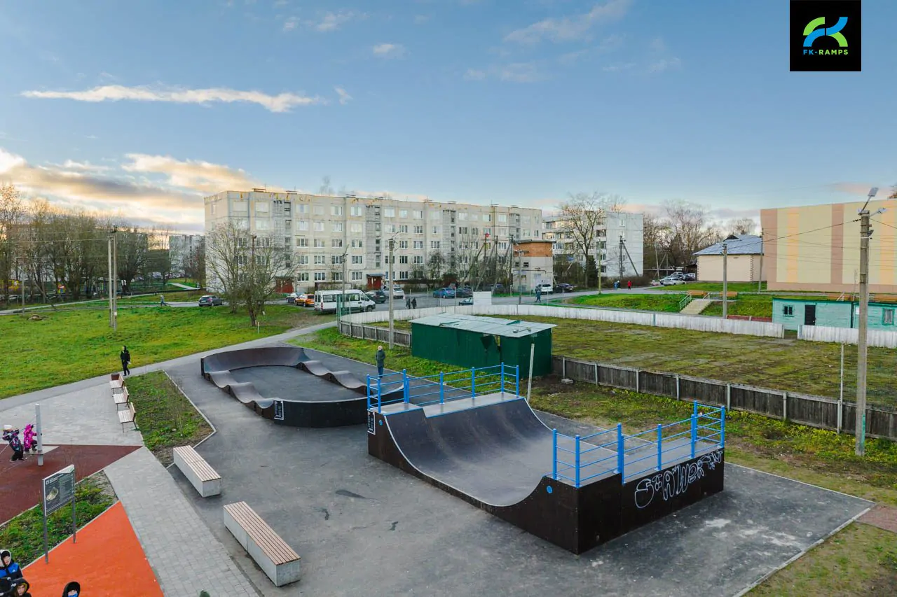 Мини-рампа и памп-трек в Сяськелево (ЛО)